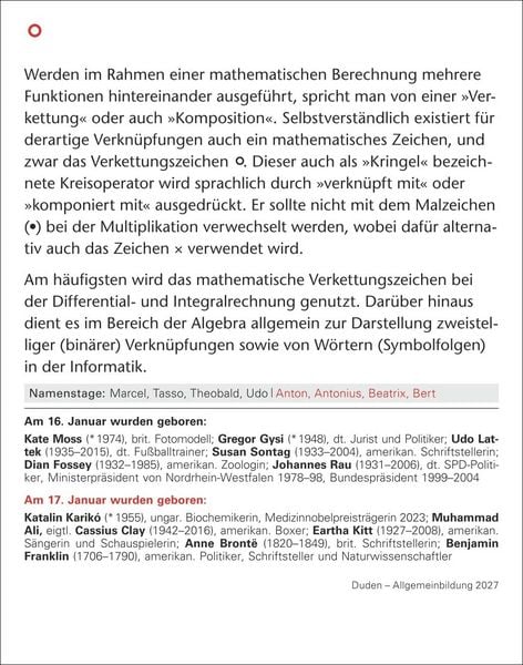 Produktbild: Duden Allgemeinbildung Tagesabrei&szlig;kalender 2027 - Wissen und Quizzen
