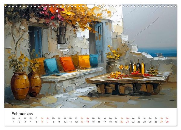 Produktbild: Mediterrane Eleganz (Wandkalender 2027 DIN A3 quer), CALVENDO Monatskalender