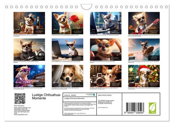 Produktbild: Lustige Chihuahua-Momente (Wandkalender 2026 DIN A4 quer), CALVENDO Monatskalender