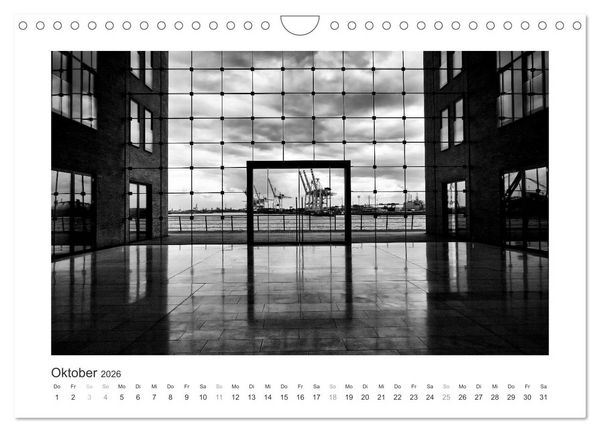 Produktbild: Hamburg in schwarz-weiss (Wandkalender 2026 DIN A4 quer), CALVENDO Monatskalender