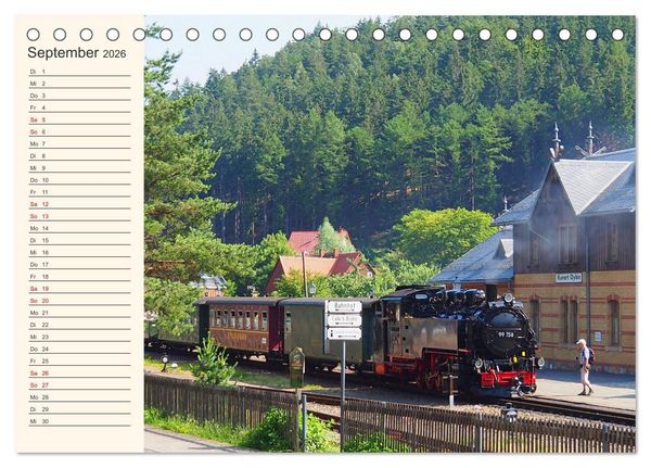 Produktbild: Vom Erzgebirge bis Neuseenland - Impressionen aus Sachsen (Tischkalender 2026 DIN A5 quer), CALVENDO Monatskalender