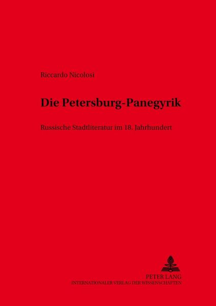 Produktbild: Die Petersburg-Panegyrik