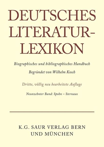 Produktbild: Deutsches Literatur-Lexikon / Spohn - Sternaux