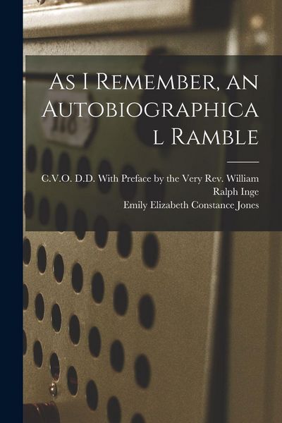 Produktbild: As I Remember, an Autobiographical Ramble