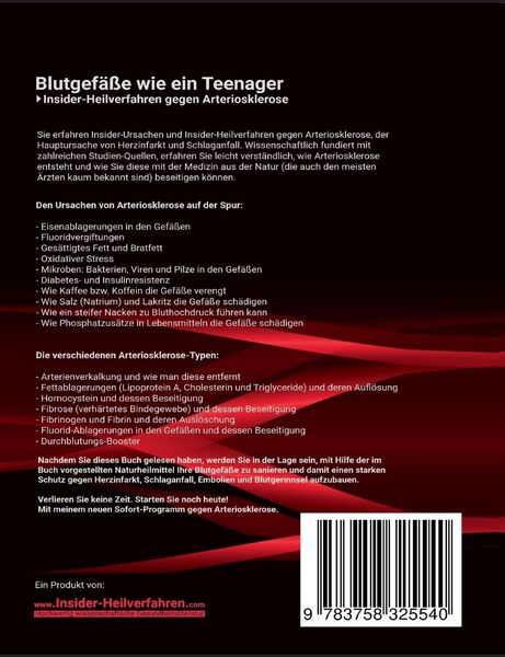 Produktbild: Blutgefäße wie ein Teenager: Insider-Heilverfahren gegen Arteriosklerose (2. Auflage 2024)