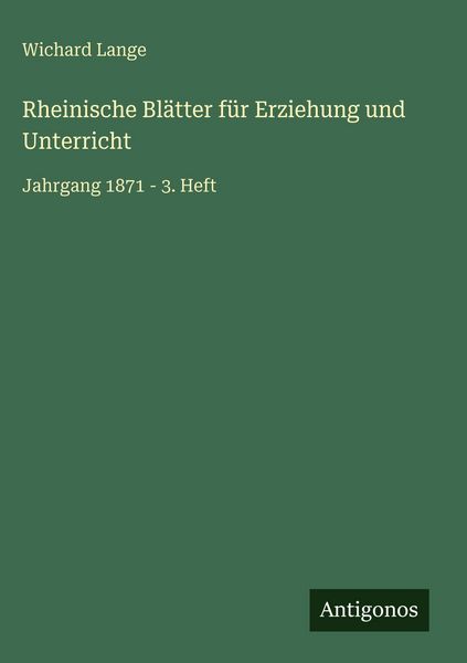Produktbild: Rheinische Bl&auml;tter f&uuml;r Erziehung und Unterricht