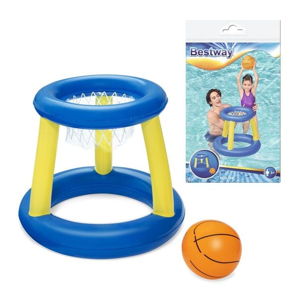 Bestway Poolspiel Basketball Korb & Ball blau/gelb Ø59x49cm