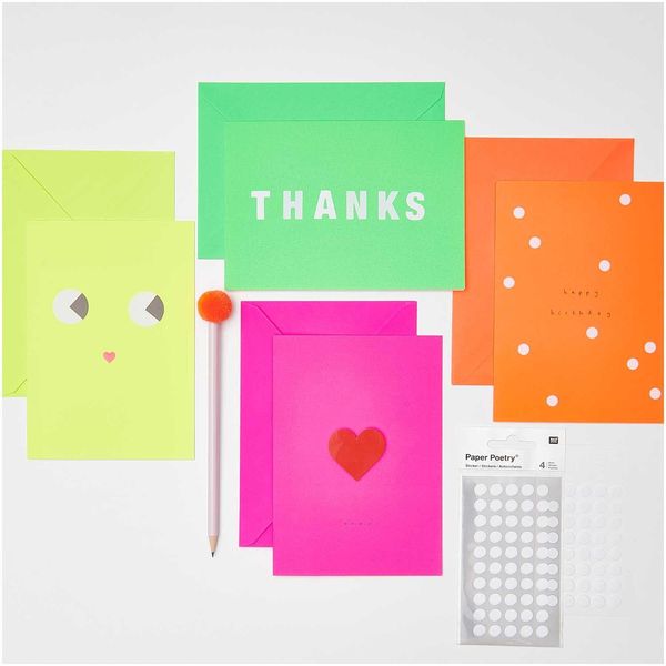 Produktbild: Kartenset B6, Neon Mix, MIX