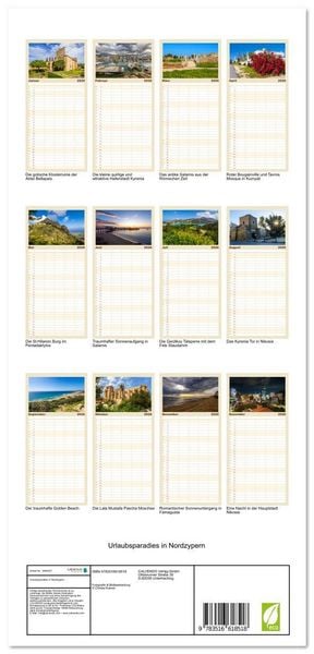 Produktbild: Familienplaner 2026 - Urlaubsparadies in Nordzypern mit 5 Spalten (Wandkalender, 21 x 45 cm) CALVENDO