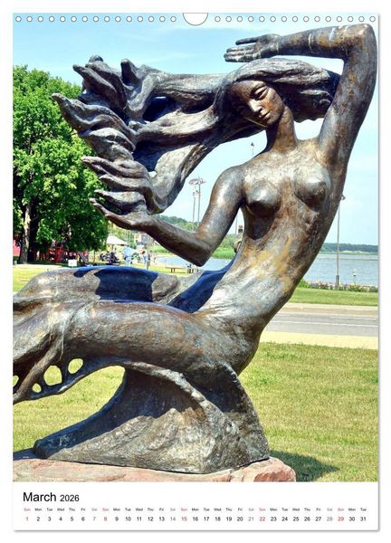 Produktbild: Baltic Beauties - Erotic sculptures on the Baltic coast (Wall Calendar 2026 DIN A3 portrait), CALVENDO 12 Month Wall Calendar