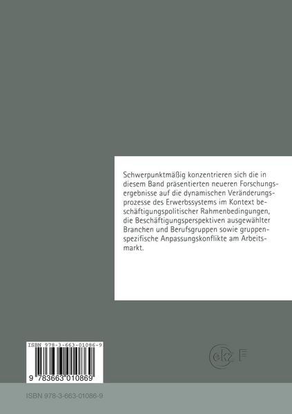 Produktbild: Erwerbsarbeit und Besch&auml;ftigung im Umbruch