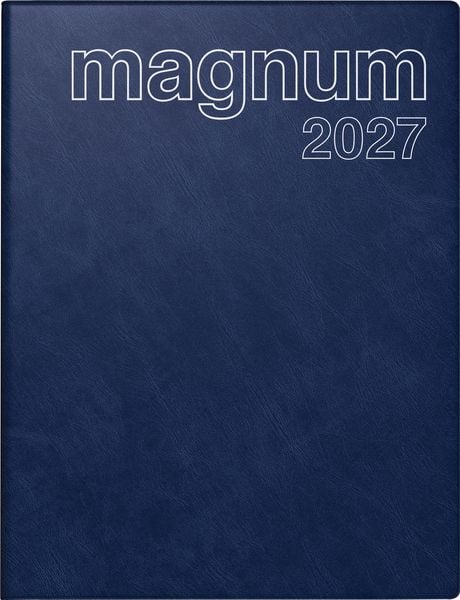 rido/idé 7027042387 Buchkalender Mod. magnum 2027 183×240 mm, Kunststoff, dunkelblau