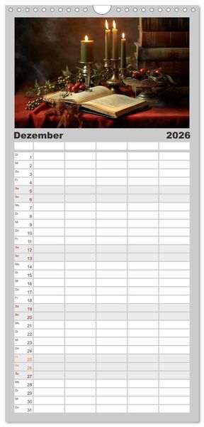 Produktbild: Familienplaner 2026 - B&uuml;cherzauber mit 5 Spalten (Wandkalender, 21 x 45 cm) CALVENDO