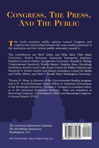 Produktbild: Congress, the Press, and the Public