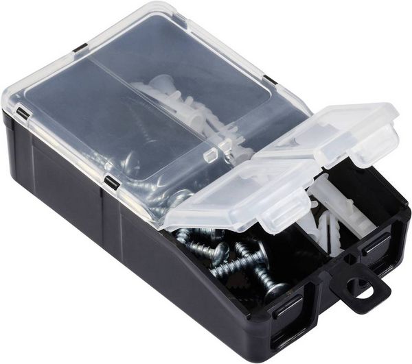 Produktbild: TRU COMPONENTS TC-ERB-9057 Sortimentskasten (L x B x H) 113 x 60 x 30 mm Anzahl F&auml;cher: 2 variable Unterteilung Inhalt 1 St.