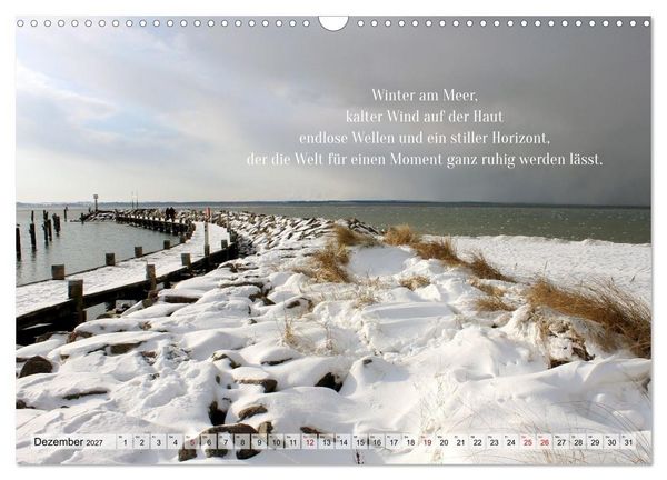 Produktbild: Momente am Meer mit Lyrik (Wandkalender 2027 DIN A3 quer), CALVENDO Monatskalender