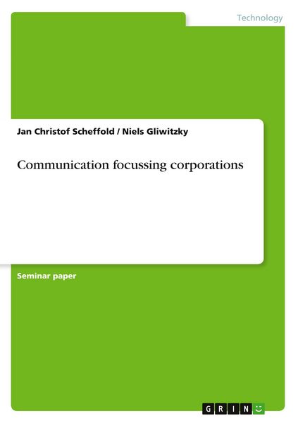 Produktbild: Communication focussing corporations