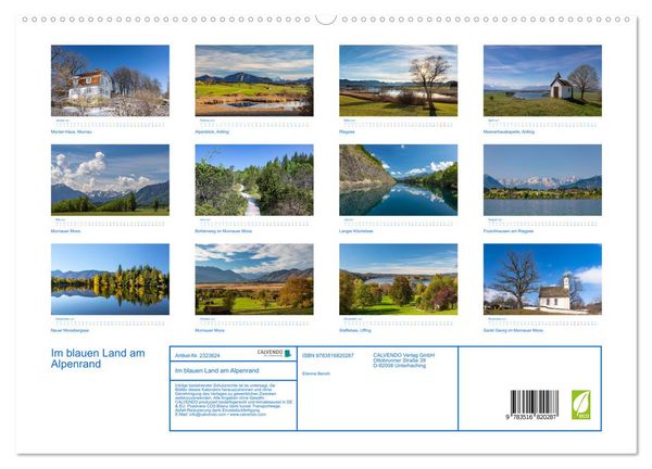 Produktbild: Im blauen Land am Alpenrand (hochwertiger Premium Wandkalender 2027 DIN A2 quer), Kunstdruck in Hochglanz