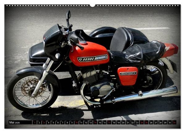 Produktbild: Motorrad-Gespanne in Kuba (Wandkalender 2026 DIN A2 quer), CALVENDO Monatskalender