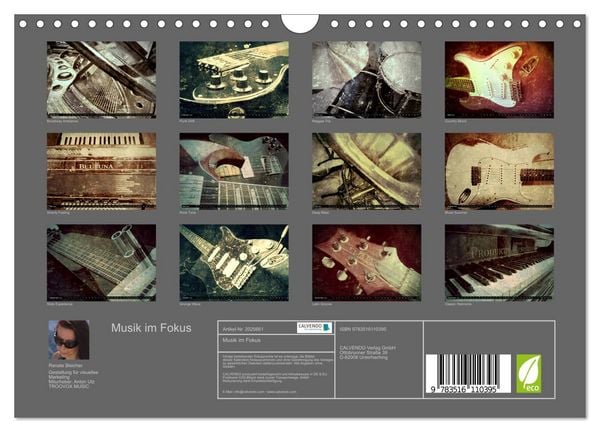 Produktbild: Musik im Fokus (Wandkalender 2026 DIN A4 quer), CALVENDO Monatskalender