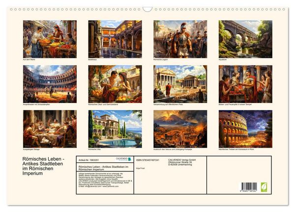 Produktbild: R&ouml;misches Leben - Antikes Stadtleben im R&ouml;mischen Imperium (Wandkalender 2026 DIN A2 quer), CALVENDO Monatskalender