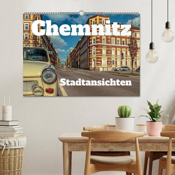 Produktbild: Chemnitz Stadtansichten (Wandkalender 2026 DIN A2 quer), CALVENDO Monatskalender