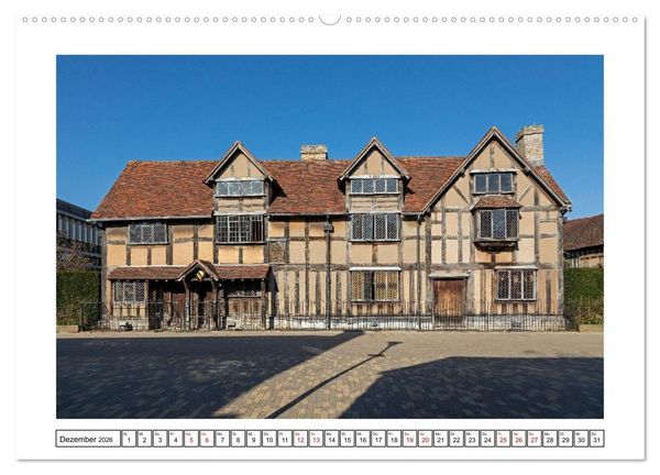Produktbild: Stratford upon Avon - Shakespeare-Stadt (Wandkalender 2026 DIN A2 quer), CALVENDO Monatskalender