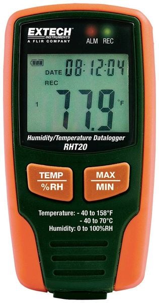 Produktbild: Extech RHT20 Luftfeuchtigkeits- und Temperaturdatenlogger 0% rF 100% rF Datenloggerfunktion
