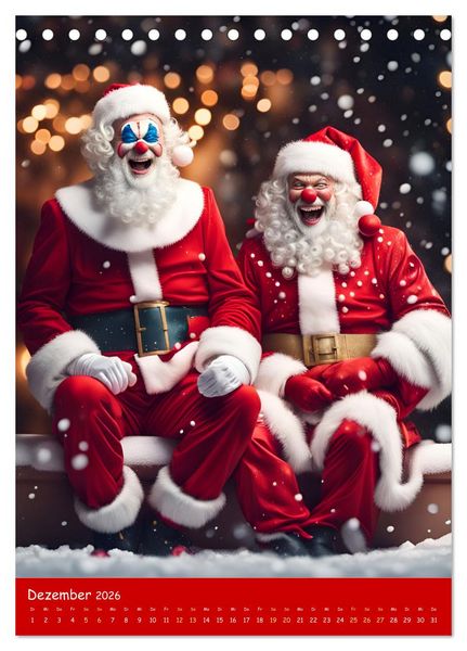 Produktbild: KI Clowns Mit Leichtigkeit das Leben genie&szlig;en (Tischkalender 2026 DIN A5 hoch), CALVENDO Monatskalender