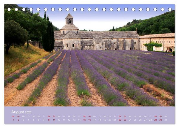 Produktbild: Die Farben der Provence... und der Duft des Lavendels... (Tischkalender 2026 DIN A5 quer), CALVENDO Monatskalender