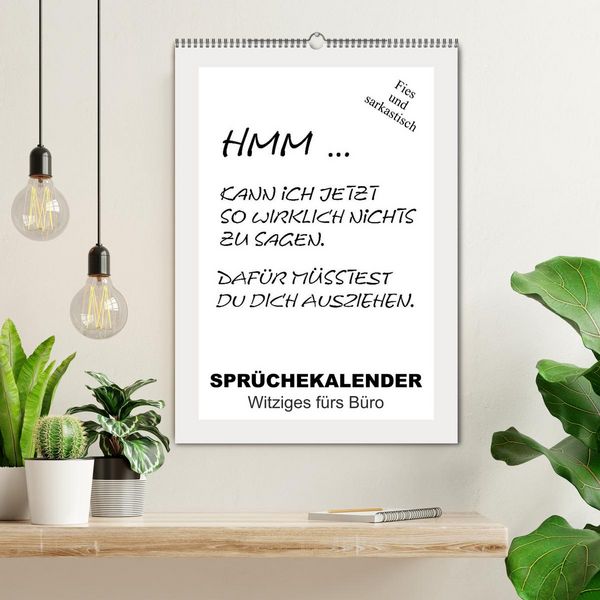 Produktbild: Spr&uuml;chekalender. Witziges f&uuml;rs B&uuml;ro (Wandkalender 2026 DIN A2 hoch), CALVENDO Monatskalender