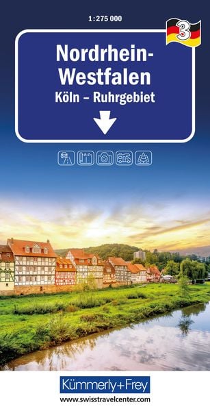 Kümmerly+Frey Regional-Strassenkarte 3 Nordrhein-Westfalen 1:275.000, Sonstige von , Kümmerly+Frey, 9783259300244