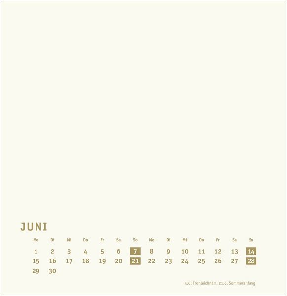 Produktbild: Premium-Bastelkalender gold groß 2026
