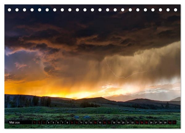 Produktbild: Yellowstone Nationalpark. Tanz auf dem Vulkan (Tischkalender 2026 DIN A5 quer), CALVENDO Monatskalender