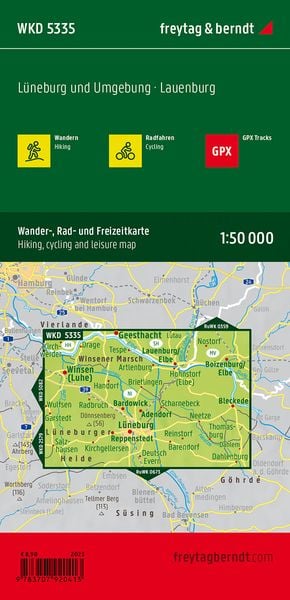 Produktbild: Freytag & berndt Wanderkarte WKD 5335 L&uuml;neburg und Umgebung, Lauenburg 1:50.000