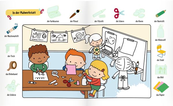 Produktbild: Mein 1. Sticker-Malbuch: Kindergarten - Mini-Künstler