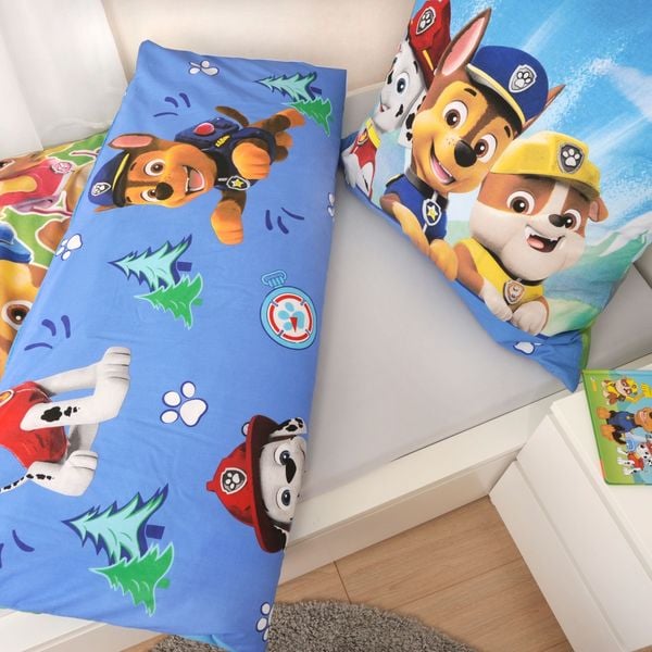 Produktbild: Klaus Hering 4432486050 - Paw Patrol Bettw&auml;sche, Paw Patrol Boys Glow in the dark, 80x80+135x200 cm