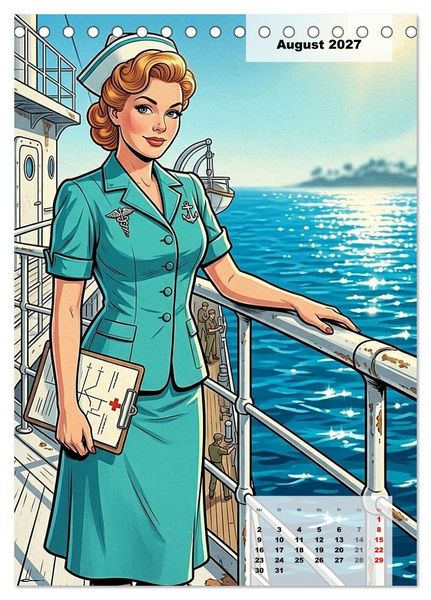 Produktbild: Uniform-Girls (Tischkalender 2027 DIN A5 hoch), CALVENDO Monatskalender
