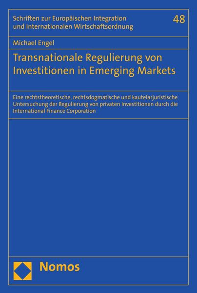 Produktbild: Transnationale Regulierung von Investitionen in Emerging Markets