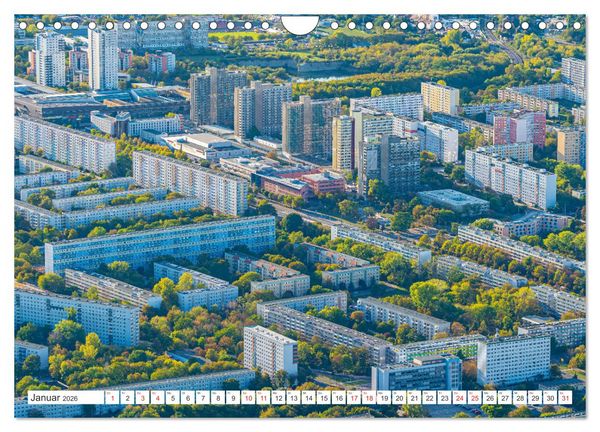 Produktbild: Halle an der Saale von oben (Wandkalender 2026 DIN A4 quer), CALVENDO Monatskalender