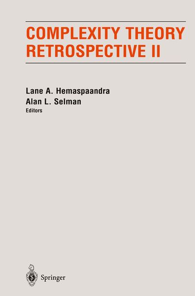Produktbild: Complexity Theory Retrospective II