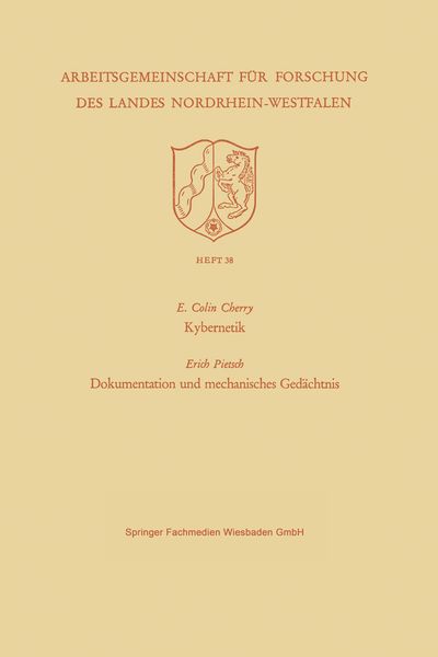 Produktbild: Kybernetik. Dokumentation und mechanisches Ged&auml;chtnis