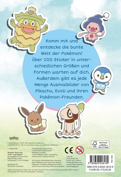Produktbild: monpok&eacute;: Mein erster Sticker- und Malspa&szlig;