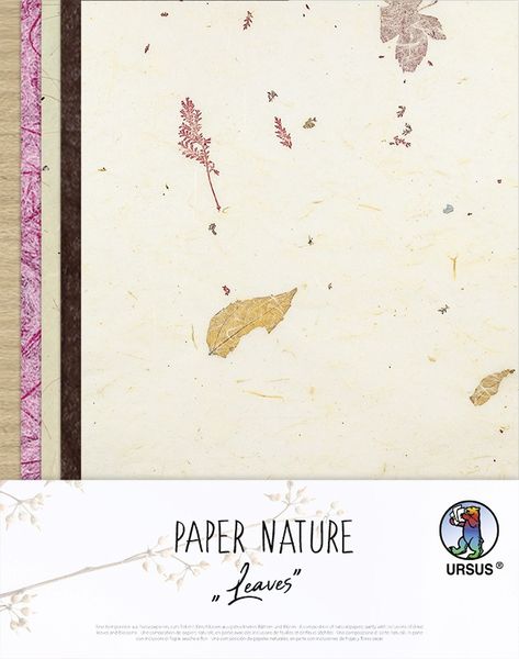 Produktbild: URSUS Spezialpapiere Paper Nature Leaves, 23 x 33 cm