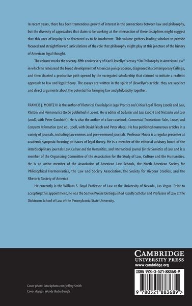 Produktbild: On Philosophy in American Law