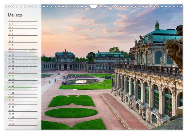 Produktbild: WUNDERVOLLES DRESDEN (Wandkalender 2026 DIN A3 quer), CALVENDO Monatskalender