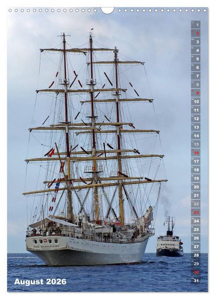 Produktbild: Segelromantik - Gro&szlig;segler auf der Ostsee (Wandkalender 2026 DIN A3 hoch), CALVENDO Monatskalender