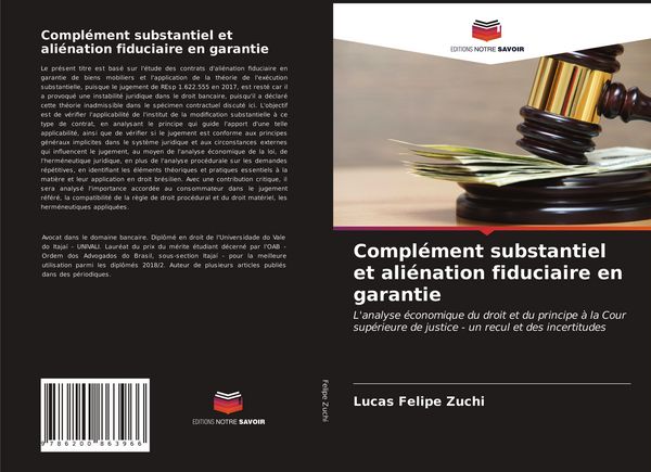 Produktbild: Compl&eacute;ment substantiel et ali&eacute;nation fiduciaire en garantie