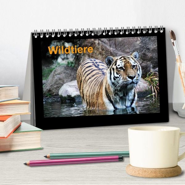 Produktbild: Wildtiere (Tischkalender 2026 DIN A5 quer), CALVENDO Monatskalender
