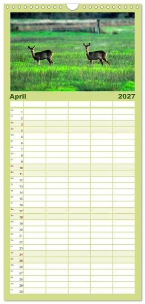 Produktbild: Familienplaner 2027 - Unser Land im Norden mit 5 Spalten (Wandkalender, 21 x 45 cm) CALVENDO